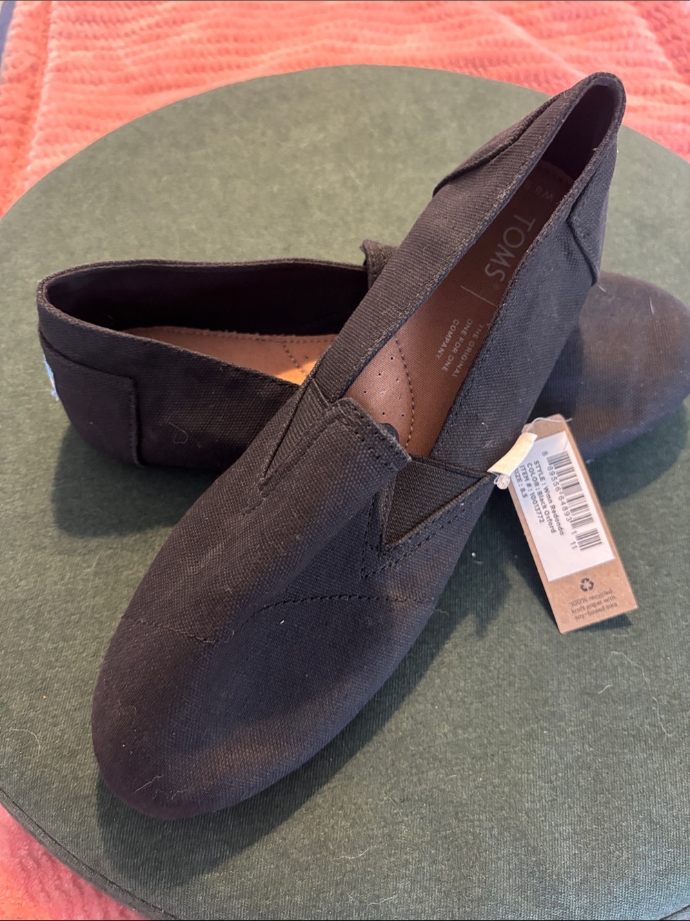 Toms Black Canvas Women's Slip-On Flats